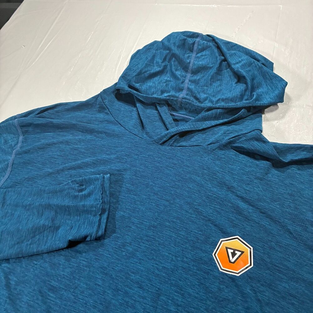 Vissla Twisted Hoodie Mens Size Large Blue Long Sleeve UV Protection Lightweight